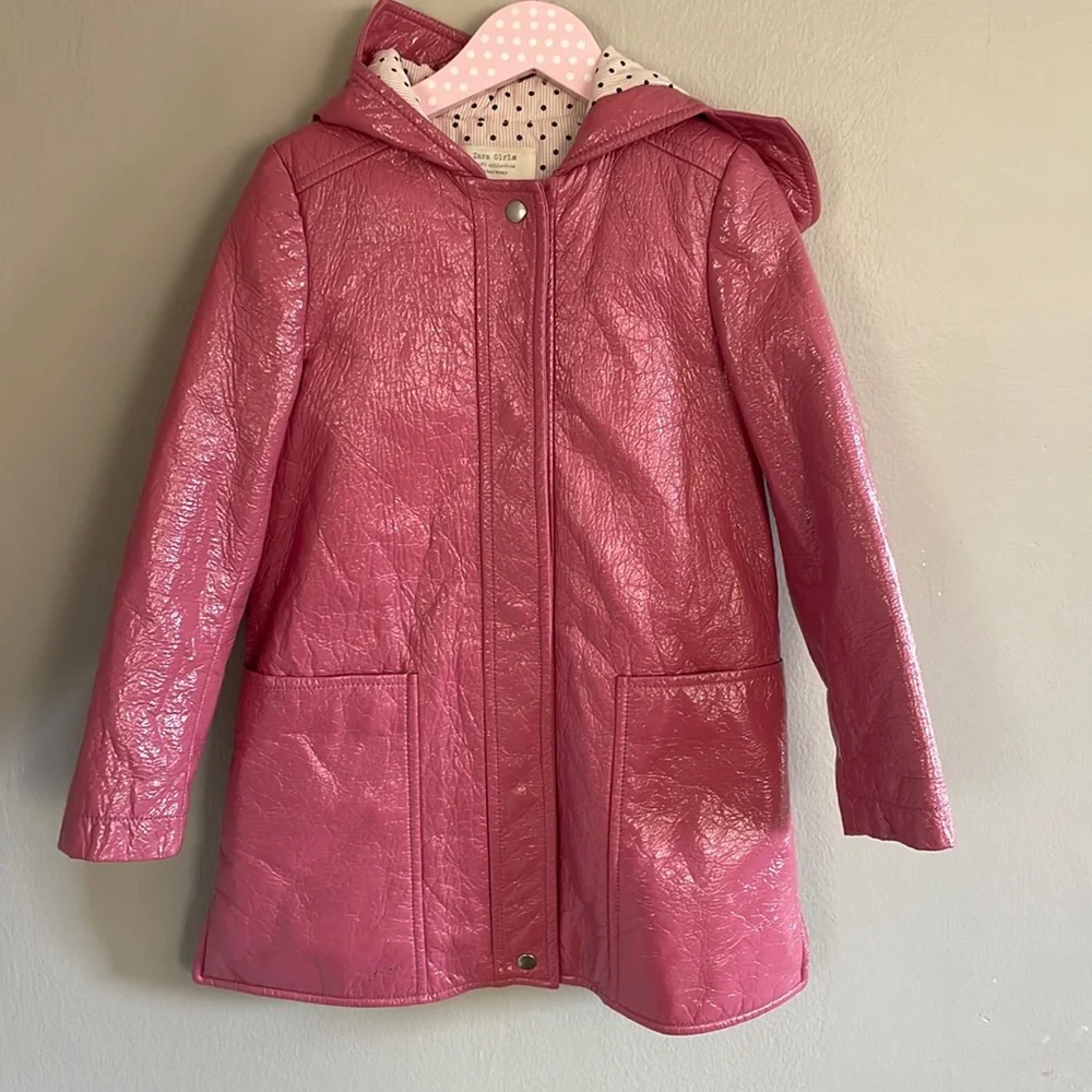 ZARA Girl coat leather - Picture 1 of 7